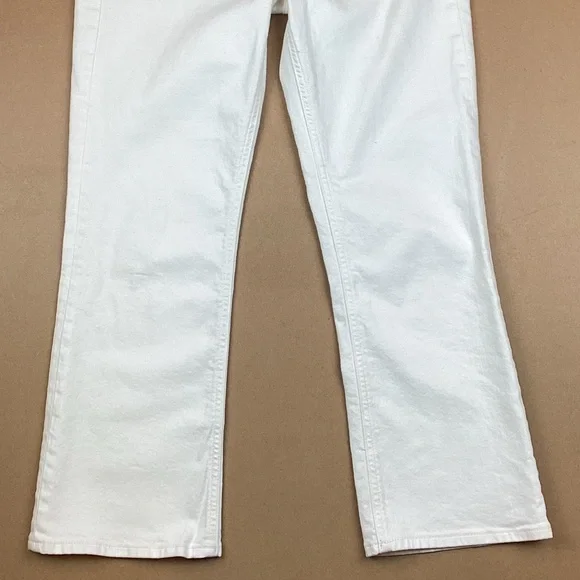 Club Monaco The Kick Crop Straight Leg Jeans White